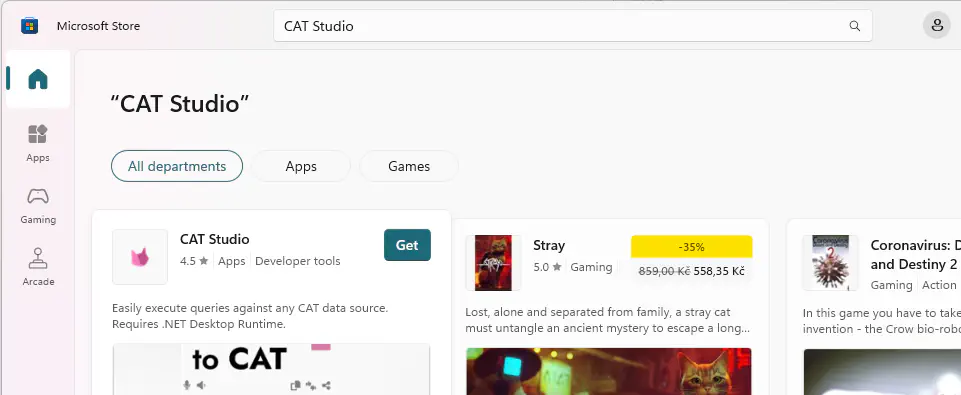 CAT Studio in Microsoft Store