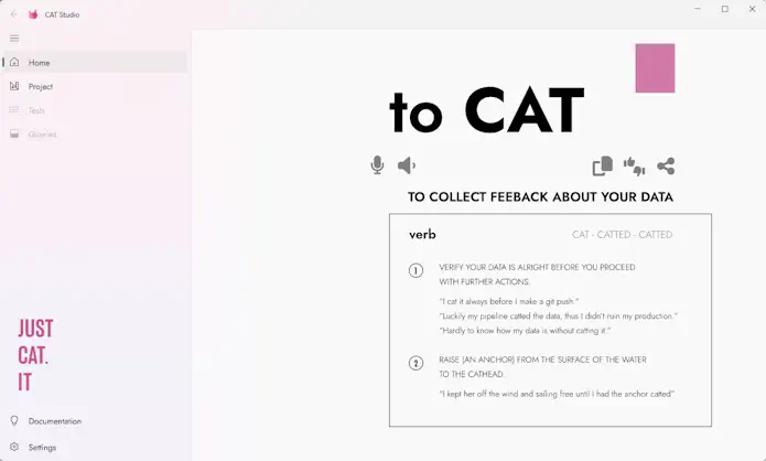 CAT Studio intro screen