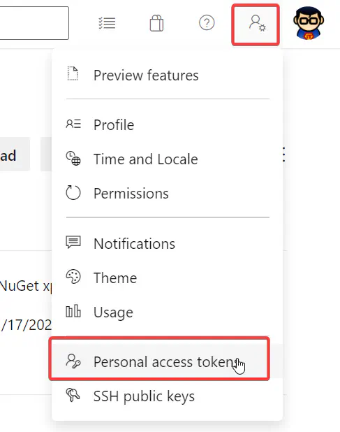 generate personal access token
